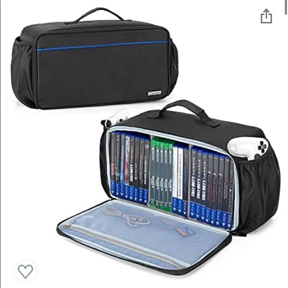 New! Curmio Video Game/Disc Black Travel Case/Storage Bag.